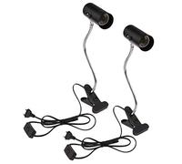 Tubayia 2 piezas de portalámparas de cuello de cisne E27 para reptil calefacción bombilla