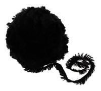 Tubayia 32 metros de hilo sintético suave y esponjoso de poliéster para ganchillo de prendas de punto (negro)