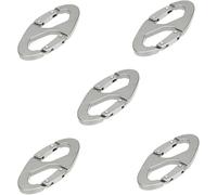 Tubayia 5 piezas de 8 formas de carabiner hardware llavero ahorro espacio gancho de doble cara cierres accesorios para actividades al aire libre cuerdas