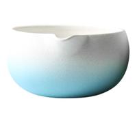 Tubayia 500ML Matcha Bowl Matcha Mixing Bowl Tetera Accesorio de Té Japonés Utensilios de Ceremonia Tazón de Té Tradicional para Casa de Té (Azul Degradado)