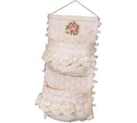 Tubayia Bolsa de almacenamiento colgante de pared, organizador de regalos, color blanco sobre el organizador de la puerta, para pared, guardería, cuarto de baño, dormitorio (2 bolsillos)