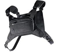 Tubayia Bolsa para el pecho para deportes al aire libre, chaleco chaleco bolsa ligera ajustable para viajes de entrenamiento de senderismo adultos, Negro , Minimalismo moderno