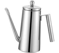 Tubayia Botella dispensadora de acero inoxidable multiusos con mango, boquilla larga y estrecha, depósito de aceite portátil para el hogar (mango de acero de 1000 ml)