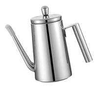 Tubayia Botella dispensadora de acero inoxidable multiusos con mango, boquilla larga y estrecha, depósito de aceite portátil para el hogar (mango de acero de 700 ml)