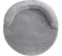Tubayia Cama para perros y gatos, cama para mascotas, nido de gato, invierno, cálido, acogedor, perrera, lindo sofá cama suave para perros, sofá cama para gatos (gris claro, L)