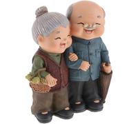 Tubayia Figura de pareja antigua para decoración de boda, figura decorativa de resina para sala de bodas, regalo de aniversario de matrimonio y espacio de vida de jardín (F)