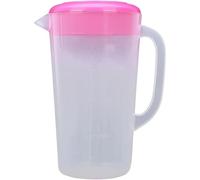 Tubayia Jarra de agua con tapa Iced Tea Pitcher Gran Capacidad Frigorífico Frío Hervidor de agua caliente, 2000 ml (Rosa)