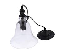 Tubayia - Lámpara colgante de cristal con forma de campana, E27, para salón, pasillo, cocina, restaurante, cafetería, bar, decoración