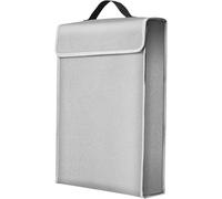 Tubayia Maletín, protección para reuniones, oficina, bolsa de transporte, almacenamiento versátil, bolsa ignífuga, bolsa para documentos, plata