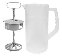 Tubayia Mezclar jarra para bebidas 2000 ml para jugo, leche en polvo, contenedor de jugo robusto fácil de mezclar jarra de agua ligggged con tapa