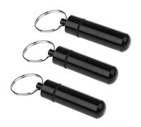 Tubayia - Pastillero portátil resistente al agua para camping, senderismo, viajes, 3 unidades, color negro