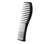 Tubayia Peineta profesional para cabello seco y mojado, peine de viaje para cabello largo y rizado, color negro