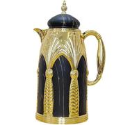 Tubayia Thermos - Dispensador de café aislado con aislamiento de 34 onzas, para fiestas de reunión de vacaciones, color negro y dorado