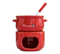 Tubayia Vasos para fondue y derretir chocolate, accesorios de cocina versátiles para queso, dulces, aperitivos y postres, ideal para bodas, compromisos y olla caliente (rojo)