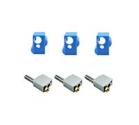 TUBBEK For flsun for Delta SR Hotend Suit Pieza de Impresora 3D Boquilla de latón de 0,4 mm Bloque térmico Garganta Heatbreak Funda de Silicona Azul