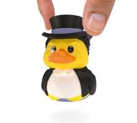 TUBBZ DC Comics Pinguino Pato Villano Merch Figura Mini 5cm | Producto oficial DC Universe, pato Pinguino Mini con mini banera. Regalo para fans de comics.