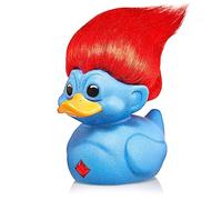 TUBBZ First Edition - Figura de Pato de Goma, Vinilo con Lentejuelas, Color Azul con Purpurina, Producto Oficial Trolls - TV, películas y Videojuegos