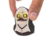 TUBBZ La Monja Pato Horror Merch Figura Mini 5cm | Producto oficial La Monja, pato La Monja Mini con mini banera. Regalo para fans del terror y coleccionistas.