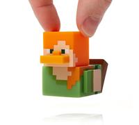 TUBBZ: Minecraft - Alex Mini Pato de Goma Figura de Colección 5 cm | Merchandising oficial de Minecraft - Mini figura de vinilo Alex, personaje de videojuego, regalo para fans y decoración