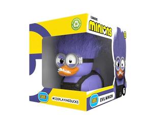 TUBBZ: Minions Purple Minion, Edición en Caja, Pato de Goma 9cm | Diseño detallado inspirado en la cultura pop; ideal para exhibir en estanterías y escritorios o regalar a fans.