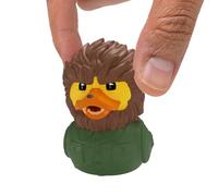 TUBBZ Monsters Hombre Lobo Pato Horror Merch Figura Mini 5cm | Producto oficial Universal Monsters, pato Hombre Lobo Mini con mini banera. Regalo para fans del terror clasico.