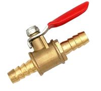 Tube I.D 6/8/10/12/14mm Barbed Equal Brass Ball Valve For Water Air(8)