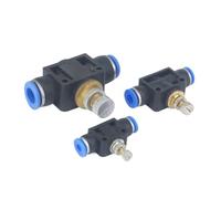 Tube O/D 4/6/8/10/12mm Pneumatic Push In Union Air Fitting Flow Speed Control Valve 0.8 Mpa(10)
