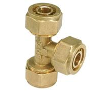 Tube Outer Diameter 16/18/20/25mm Equal Tee 3 Ways Brass Pipe Fitting For Solar Water Heater(20x25mm)
