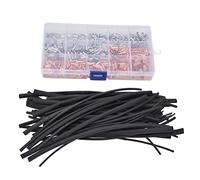 Tube Type Non Insulated Terminal Kit, Brass PVC Alloy Wire Ferrules Set, Tinned Brass Crimp Connectors for Automotive Wiring, Electrical Panels and DIY Projects