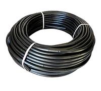 Tubería 16mm con goteros autocompensantes | Tubería de goteo cada 50cm [100 Metros] Riego por goteo | Tubería riego Negra