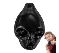 Tubería de cráneo portátil: gritos de cráneo loco tubería de cerámica | Terror Crow Pipe para la guerra y las víctimas | Para exposiciones culturales, hallowen e Investigación Arqueológica