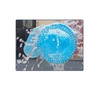 tubería de drenaje de penetración suave, Tubo de drenaje de alambre de acero corrugado perforado, filtro no tejido, 50 m/164 pies de largo, 5 cm/2 pulgadas de diámetro, color azul, for patio, jardín