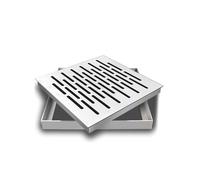 Tubería de drenaje, rejilla integrada acero inoxidable 304, cubierta y marco del piso sótano la ducha, alcantarilla for uso en cocina calle (20x20cm/7,87x7,87in)(35x35cm/13.78x13.78in)