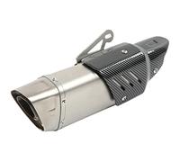 Tubería de Escape de Motocicleta Universal, Silenciador de Estilo de Fibra de Carbono para S1000RR S1000R, Z750 Z900 Z800 ZX -6R ZX - 10R con Plata, para CBR250RR CBR500R