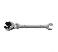 Tubería de llave de trinquete de cabeza flexible y herramienta de extremo abierto para una fijación eficiente de tuercas y pernos en trabajos de reparación (16 mm)