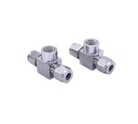 Tubería de roscado a presión de 6-12mm a 1/8 "1/4" 3/8 "1/2" hembra 304 SS conector de accesorios de tubería de doble virola de acero inoxidable(12mm 1/2")