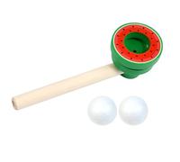 Tubería de soplado de bolas, dispositivo de soplador de bola colgante de madera para niños, música de soplado, muñeca de entrenamiento de capacidad espiritual, juguete educativo, fiesta ergonómica par