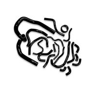 Tubería radiador Compatible Con Toyota Para Supra Ma70 Mk3 7m-Gt 1986 1987 1988 1989 1990 1991 1992 Piezas De Manguera Auxiliar De Radiador De Motor De Silicona(Black)