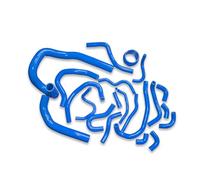 Tubería radiador Compatible Con Toyota Para Supra Ma70 Mk3 7m-Gt 1986 1987 1988 1989 1990 1991 1992 Piezas De Manguera Auxiliar De Radiador De Motor De Silicona(Blue)