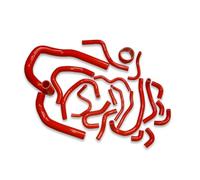 Tubería radiador Compatible Con Toyota Para Supra Ma70 Mk3 7m-Gt 1986 1987 1988 1989 1990 1991 1992 Piezas De Manguera Auxiliar De Radiador De Motor De Silicona(Red)