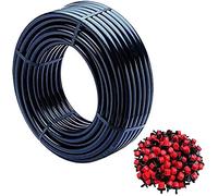 Tuberia Riego por Goteo 16mm 100 metros | 200 Gotero Regulable Riego | Goteros para Riego por Goteo | Goteros para Riego Macetas | Goteros Regulables | Para Tuberia de Goteo Jardin