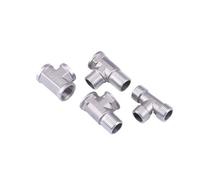 Tuberías Adaptador de codo de acero inoxidable 304 con rosca macho hembra de 1/2" y reductor tipo T. Adaptador de unión a tope. Acoplamiento adaptador. Accesorios de plomería.(23)