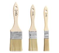 TubeRoo Brochas de Pintura - Set de 3 Pinceles Planos 20/35/50 mm para Pintar Madera, Paredes y Muebles - Brocha para Pintar, Pincel Plano - para Pintura Acrílica, Barniz o Protector de Madera