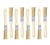 TubeRoo Juego de pinceles de pintor, 8 x 20 mm, pequeños pinceles planos para barnices, barnices, aceites, pinturas acrílicas, pinceles de barniz, pinceles de pintura en madera y metal