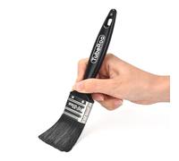 TubeRoo Pincel de pintor de 37 mm, pincel mediano, pincel para barniz, pincel fino para barniz, aceite de madera y pintura de pared, pincel para barniz de madera, pincel plano, pincel de pintura para