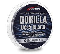 Tubertini Hilos de Pesca Gorilla UC-4 Black 0.16 mm 150 m Nylon Spinning Surfcasting Carpfishing