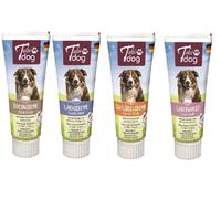 Tubi DOG Para perros - Paquete Snacks para perros - 2 x Hígado + 2 cremas de salmón + 2 x cremas de bacón + 2 x cremas de aves de corral
