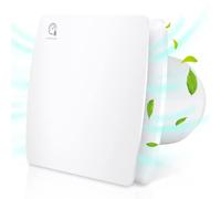 Tubiaz 150 mm,Ventilador extractor de baño aire, Silencioso con válvula Anti retorno y temporizador, Ideal para Baño, Cocina, Inodoro, 240 m3/h, Instalación Fácil en techo o pared