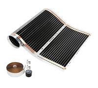 Tubiaz Calentador infrarrojo de 50 cm, juego de 220 W/m² de 1,0 m², calefacción por suelo radiante eléctrico, para autoensamblaje, calefacción de pared o techo, fácil montaje (sin termostato)