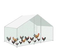 Tubiaz Gallinero con cerradura, recinto exterior, acero galvanizado, 3 x 2 x 2 m (largo x ancho x alto)
